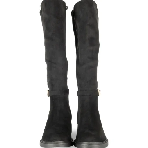 Bottes NOIR Femme Motif Uni A Enfiler