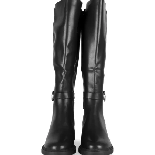 Bottes NOIR Femme Motif Uni A Enfiler