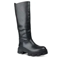 Bottes NOIR Femme Motif Uni A Enfiler
