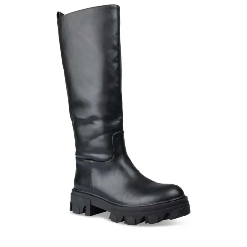 Bottes NOIR Femme Motif Uni A Enfiler