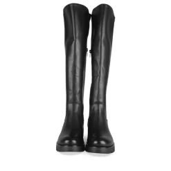 Bottes NOIR Femme Motif Uni Fermeture éclair