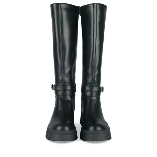 Bottes NOIR Femme Motif Uni Fermeture éclair