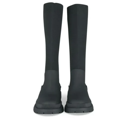 Bottes NOIR Femme Motif Uni Elastique