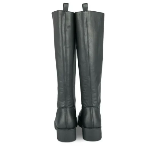 Bottes NOIR Femme Motif Uni Lacets