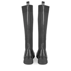 Bottes NOIR Femme Motif Uni A Enfiler