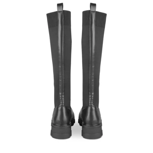 Bottes NOIR Femme Motif Uni A Enfiler