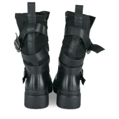 Bottes NOIR Femme Motif Uni Fermeture éclair