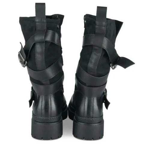 Bottes NOIR Femme Motif Uni Fermeture éclair