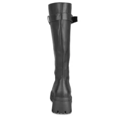 Bottes NOIR Femme Motif Uni Lacets