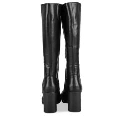 Bottes NOIR Femme Motif Uni Fermeture éclair