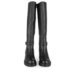 Bottes NOIR Femme Motif Uni Fermeture éclair