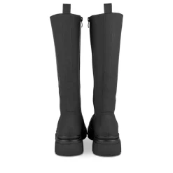 Bottes NOIR Femme Motif Uni Fermeture éclair