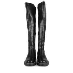 Bottes NOIR Femme Motif Uni Fermeture éclair