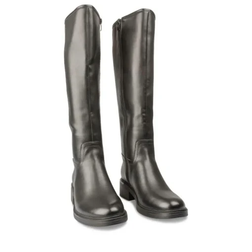 Bottes NOIR Femme Motif Uni Fermeture éclair