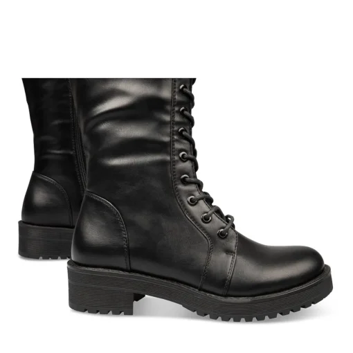 Bottes NOIR Femme Motif Uni Fermeture éclair