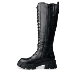 Bottes NOIR Femme Motif Uni Fermeture éclair