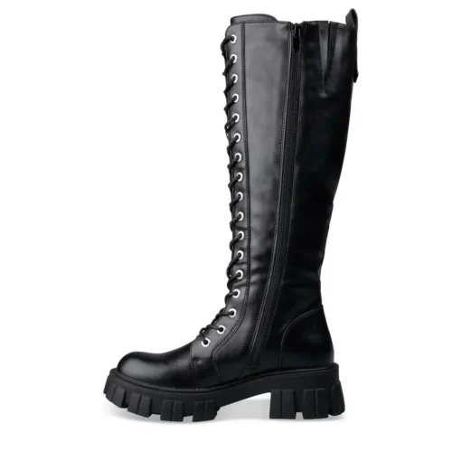 Bottes NOIR Femme Motif Uni Fermeture éclair