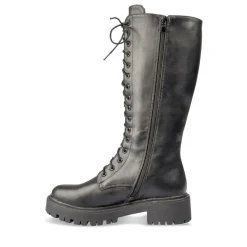 Bottes NOIR Femme Motif Uni Fermeture éclair