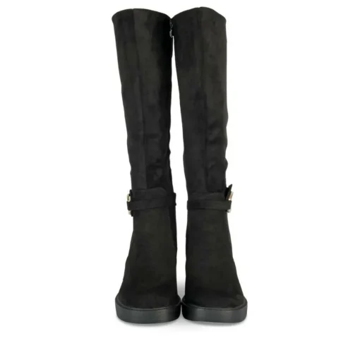 Bottes NOIR Femme Motif Uni Fermeture éclair