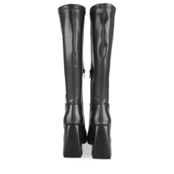 Bottes NOIR Femme Motif Uni Fermeture éclair