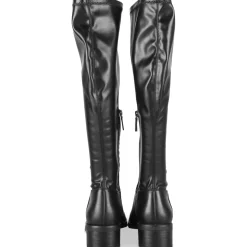 Bottes NOIR Femme Motif Uni A Enfiler