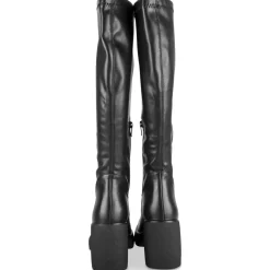 Bottes NOIR Femme Motif Uni Fermeture éclair
