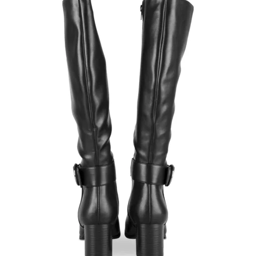 Bottes NOIR Femme Motif Uni A Enfiler