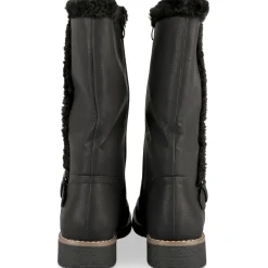 Bottes NOIR Femme Motif Uni A Enfiler