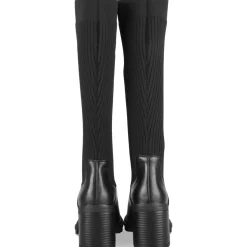 Bottes NOIR Femme Motif Uni A Enfiler