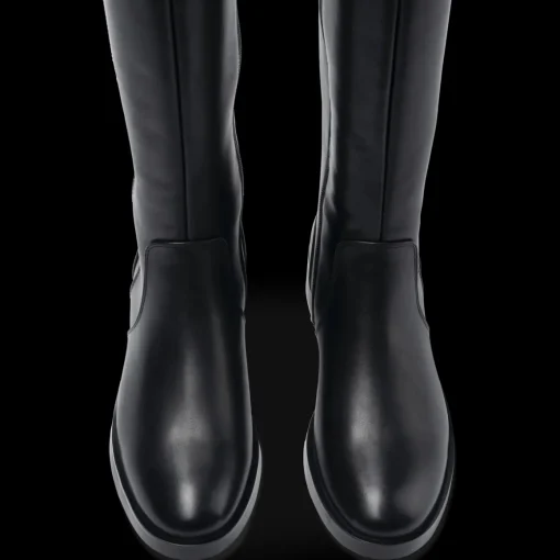Bottes NOIR Femme Motif Uni Fermeture éclair