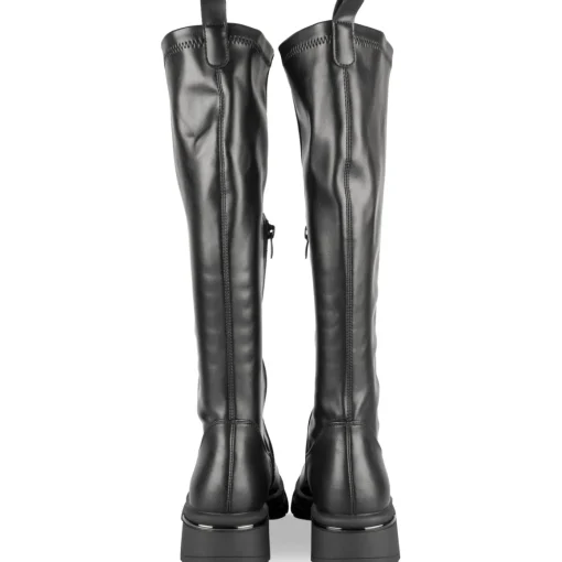 Bottes NOIR Femme Motif Uni Fermeture éclair