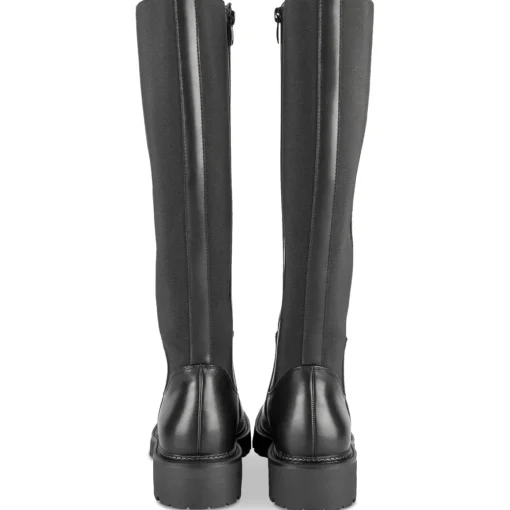 Bottes NOIR Femme Motif Uni A Enfiler