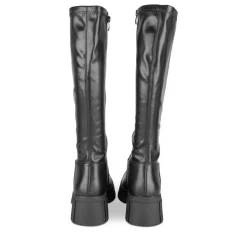 Bottes NOIR Femme Motif Uni Fermeture éclair