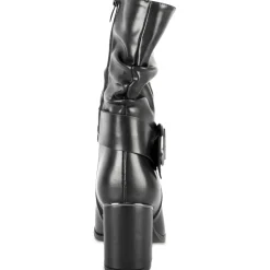 Bottes NOIR Femme Motif Uni Fermeture éclair