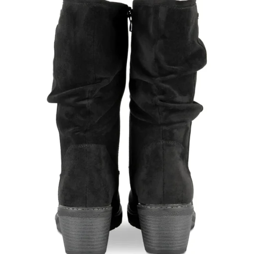 Bottes NOIR Femme Motif Uni Fermeture éclair