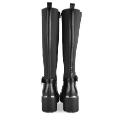 Bottes NOIR Femme Motif Uni Fermeture éclair
