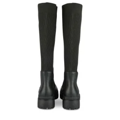 Bottes NOIR Femme Motif Uni A Enfiler