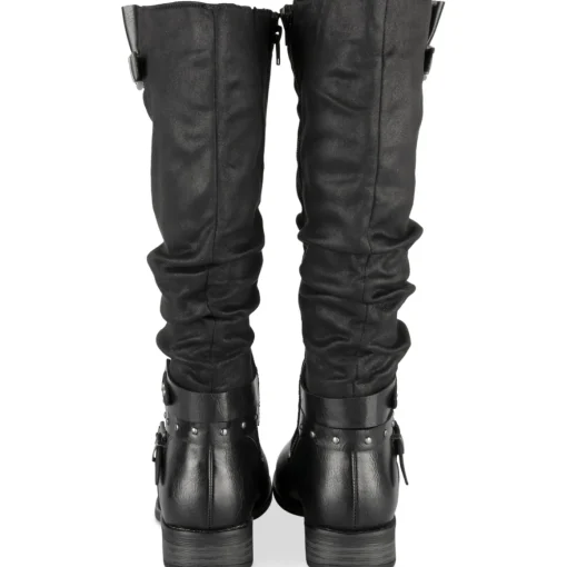 Bottes NOIR Femme Motif Uni Fermeture éclair