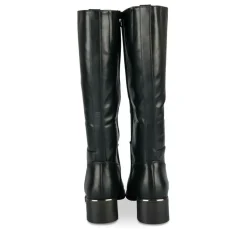 Bottes NOIR Femme Motif Uni Fermeture éclair