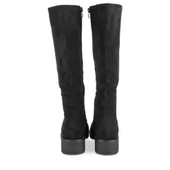 Bottes NOIR Femme Motif Uni Fermeture éclair