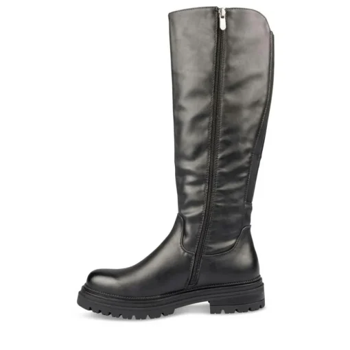 Bottes NOIR Femme Motif Uni Fermeture éclair