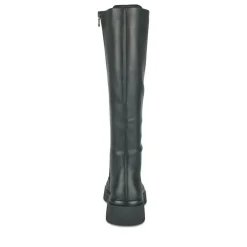 Bottes NOIR Femme Motif Uni Lacets
