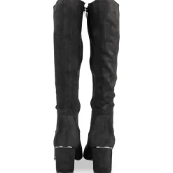 Bottes NOIR Femme Motif Uni Fermeture éclair