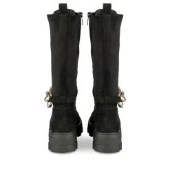 Bottes NOIR Femme Motif Uni Lacets