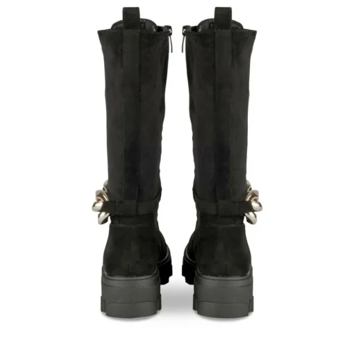 Bottes NOIR Femme Motif Uni Lacets