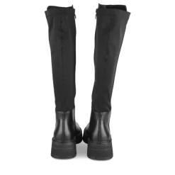 Bottes NOIR Femme Motif Uni Fermeture éclair