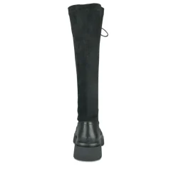 Bottes NOIR Femme Motif Uni Lacets