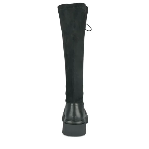 Bottes NOIR Femme Motif Uni Lacets