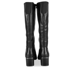 Bottes NOIR Femme Motif Uni Fermeture éclair
