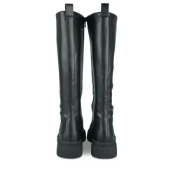 Bottes NOIR Femme Motif Uni Lacets